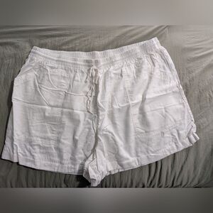 Universal Thread Shorts Womens Size 3X Pull On Linen Blend Drawstring Relaxed